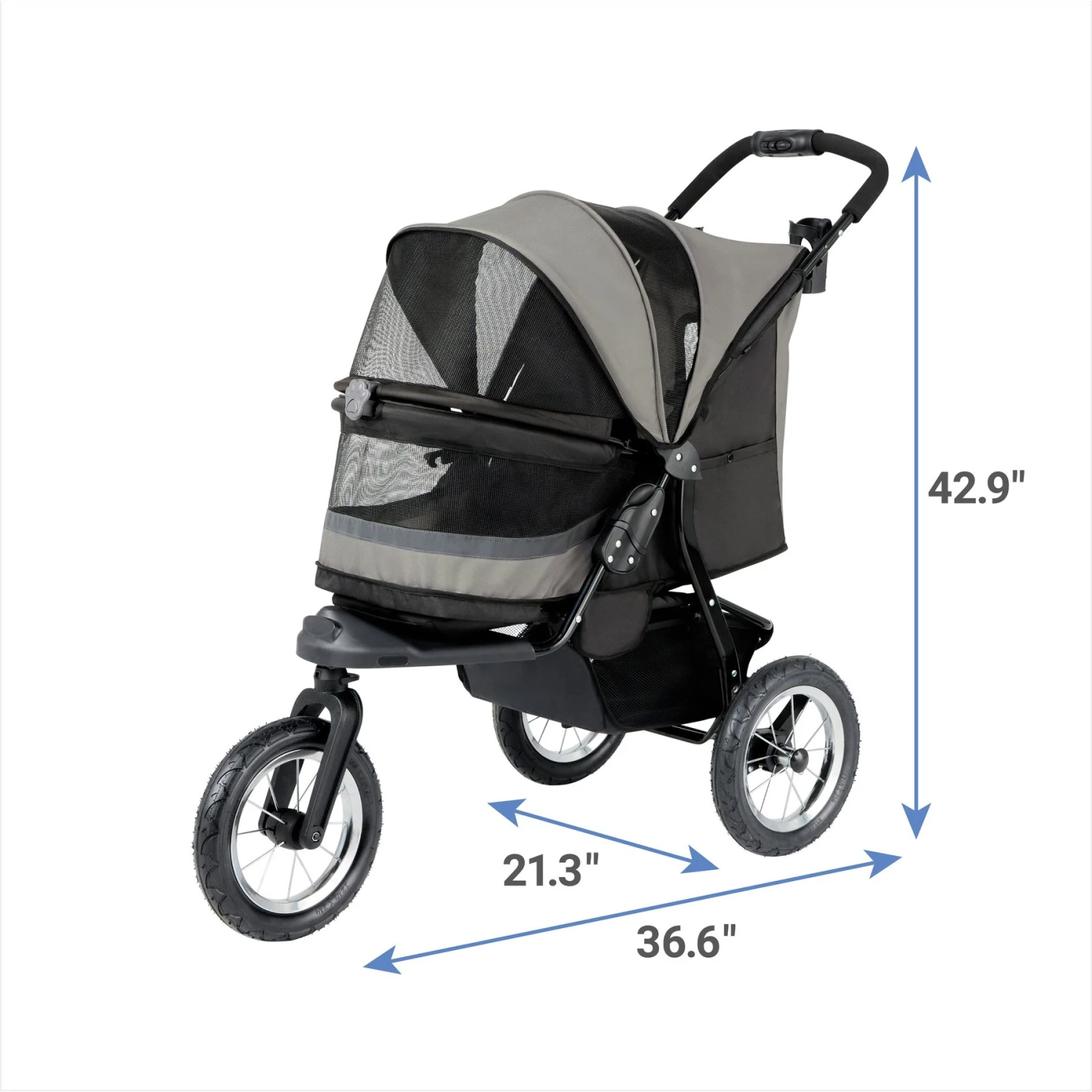 Frisco No-Zip, Collapsible Cat & Dog Jogger Stroller 4 Frisco No-Zip, Collapsible Cat & Dog Jogger Stroller - Image 2