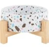 Frisco Elevated Terrazzo Non-skid Ceramic Bowl With Bamboo Stand -Pet Supplies Discount Store 363375 MAIN. AC SS1800 V1657657266