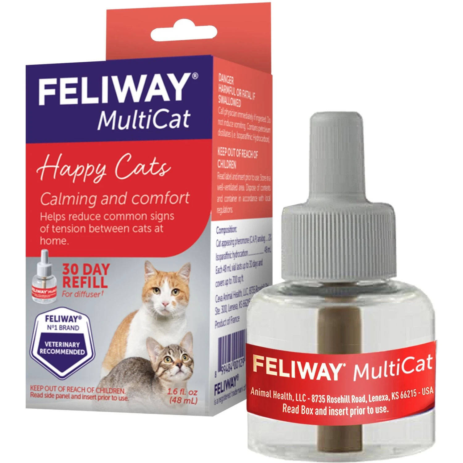 Feliway MultiCat Calming Diffuser Refill For Cats, 30 Day & Frisco Multi-Cat Unscented Clumping Clay Cat Litter 4 Feliway MultiCat Calming Diffuser Refill For Cats, 30 Day & Frisco Multi-Cat Unscented Clumping Clay Cat Litter - Image 2