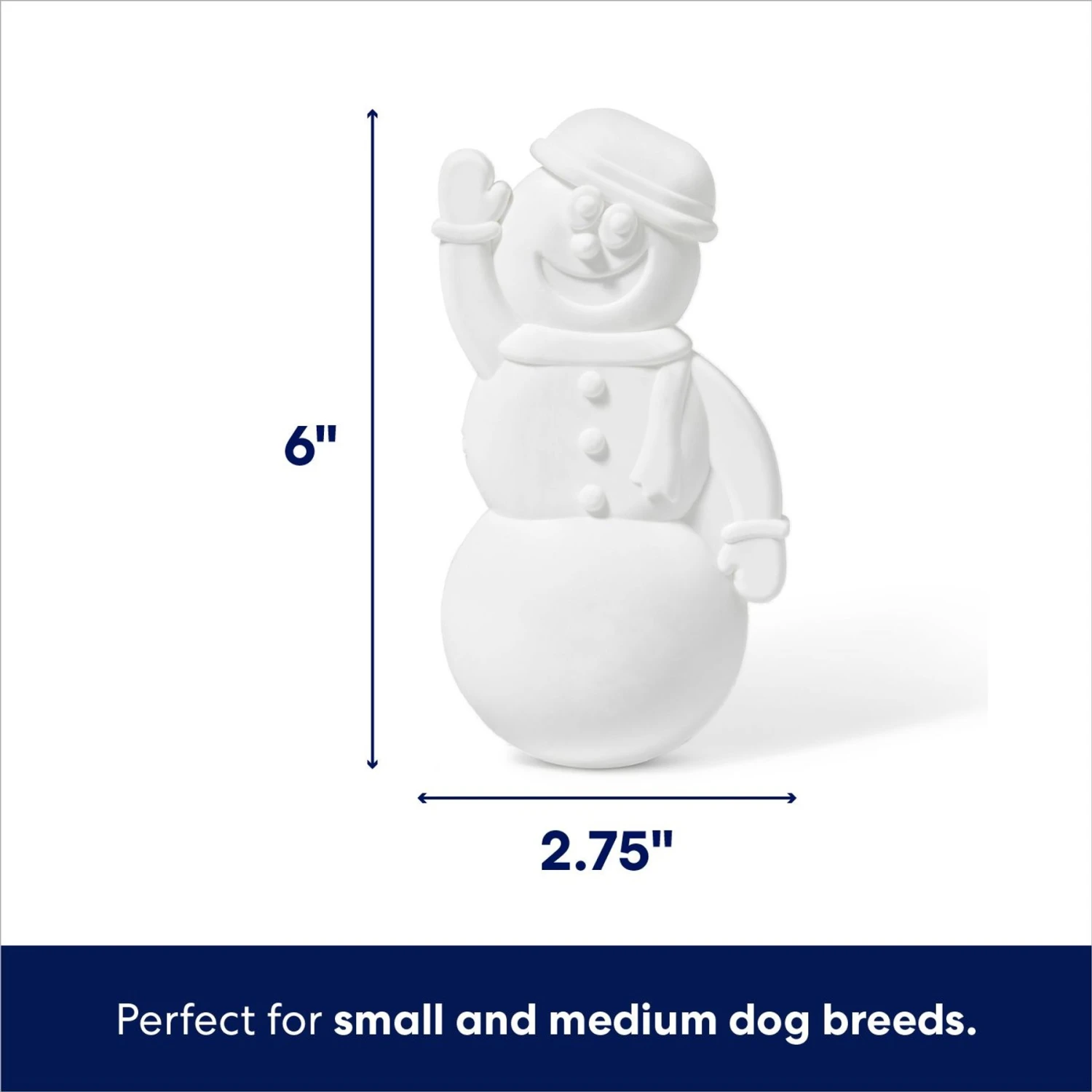Frisco Nylon Snowman Dog Chew Toy, Mint Flavor 4 Frisco Nylon Snowman Dog Chew Toy, Mint Flavor - Image 2