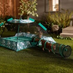 Frisco Mesh Outdoor Pop-up Cat Playpen Tent & Tunnel -Pet Supplies Discount Store 371209 PT6. AC SS1800 V1663094504