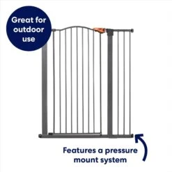 Frisco Outdoor Steel Arch Extra Tall Auto-Close Dog Gate -Pet Supplies Discount Store 507102 PT2. AC SS1800 V1669212041
