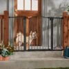 Frisco Outdoor Steel Arch Extra Wide Auto-Close Dog Gate -Pet Supplies Discount Store 507118 MAIN. AC SS1800 V1668737294