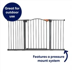 Frisco Outdoor Steel Arch Extra Wide Auto-Close Dog Gate -Pet Supplies Discount Store 507118 PT2. AC SS1800 V1669212033