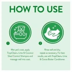 TropiClean Lime & Coconut Deshedding Dog Shampoo & Frisco Shedding Rake Dog & Cat Brush -Pet Supplies Discount Store 575102 PT4. AC SS1800 V1657660396