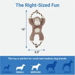 Frisco Forest Friends Stuffing-Free Skinny Plush Squeaky Dog Toy + 3 Items -Pet Supplies Discount Store 582478 PT6. AC SS1800 V1658239277