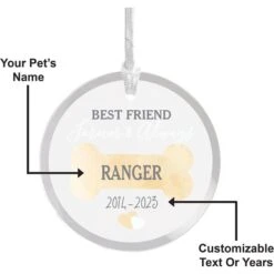 Frisco "Best Friend" Round Shaped Personalized Ornament -Pet Supplies Discount Store 582606 PT4. AC SS1800 V1697131930