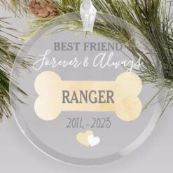 Frisco "Best Friend" Round Shaped Personalized Ornament -Pet Supplies Discount Store 582606 PT5. AC SS1800 V1697131930