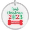 Frisco "First Christmas" Round Shaped Personalized Ornament -Pet Supplies Discount Store 582622 MAIN. AC SS1800 V1697131876