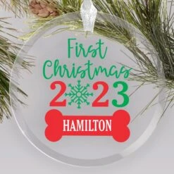 Frisco "First Christmas" Round Shaped Personalized Ornament -Pet Supplies Discount Store 582622 PT5. AC SS1800 V1697131931
