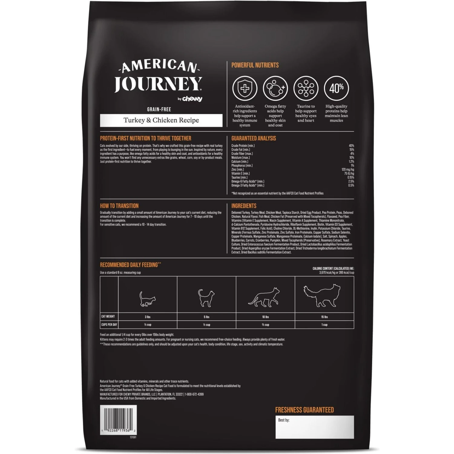American Journey Turkey & Chicken Recipe Grain-Free Dry Cat Food + 4 Items 5 American Journey Turkey & Chicken Recipe Grain-Free Dry Cat Food + 4 Items - Image 3