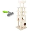 Frisco 71-in Faux Fur Cat Tree & Condo & Frisco Deshedding Dog & Cat Brush -Pet Supplies Discount Store 660294 MAIN. AC SS1800 V1666839050