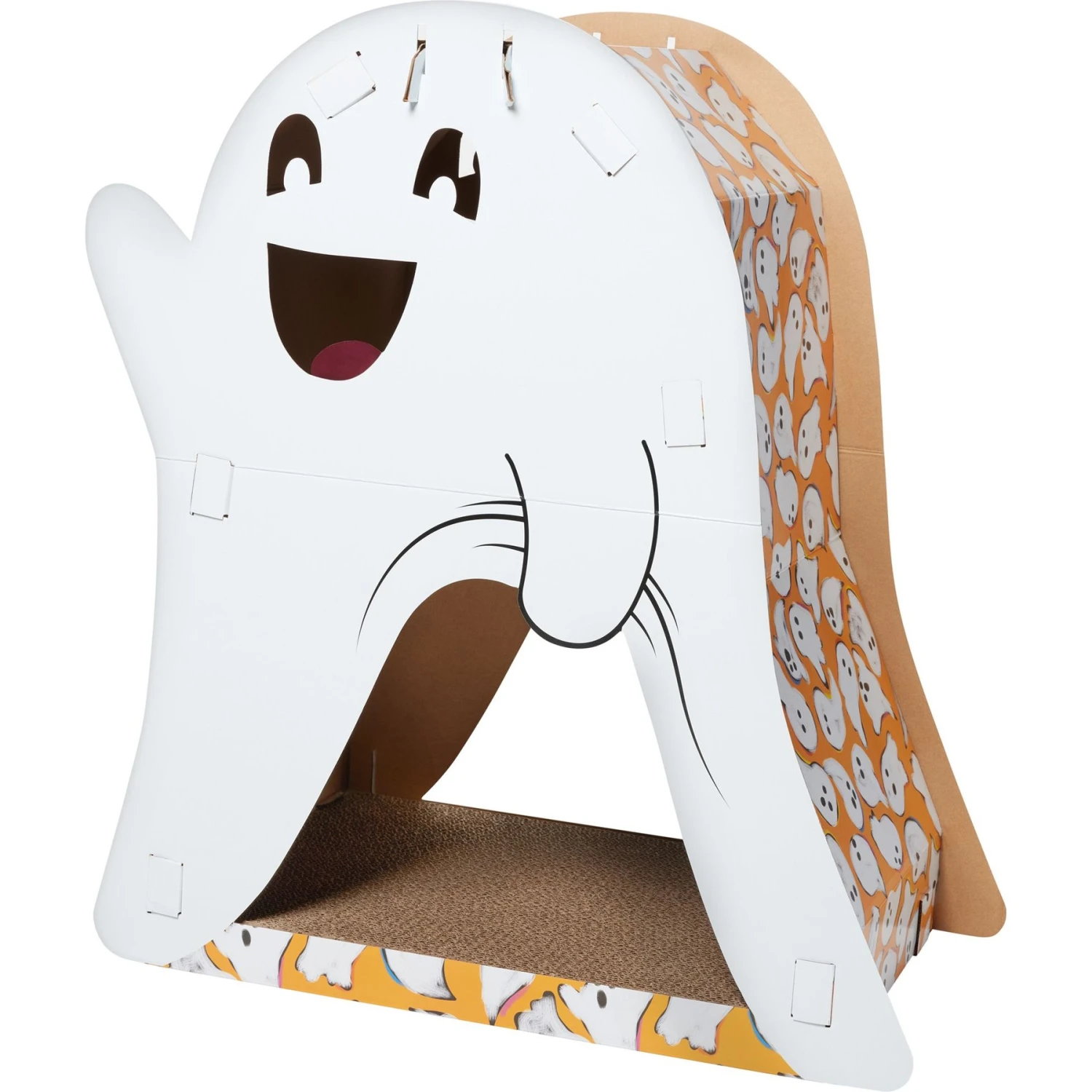 Frisco Halloween Cutie Ghost Cardboard Cat House With Catnip 3 Frisco Halloween Cutie Ghost Cardboard Cat House With Catnip