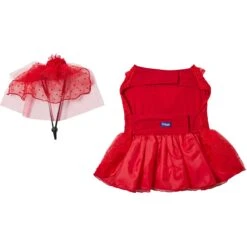 Frisco Red Ruffle Dog & Cat Dress + Headpiece -Pet Supplies Discount Store 707286 PT5. AC SS1800 V1689277340