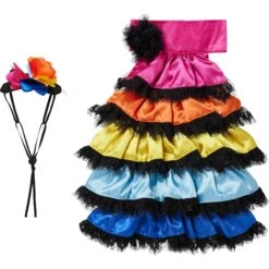 Frisco Ruffle Party Dog & Cat Dress + Headpiece -Pet Supplies Discount Store 707350 PT4. AC SS1800 V1689350668