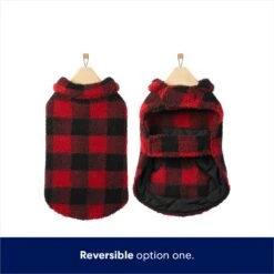 Frisco Reversible Medium Weight Boulder Plaid Dog & Cat Coat -Pet Supplies Discount Store 717846 PT4. AC SS1800 V1692194287