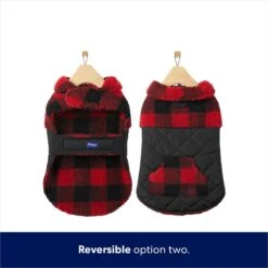 Frisco Reversible Medium Weight Boulder Plaid Dog & Cat Coat -Pet Supplies Discount Store 717846 PT5. AC SS1800 V1692203021