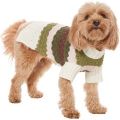 Frisco Bubble Knit Multi Striped Mock Neck Dog & Cat Sweater -Pet Supplies Discount Store 718854 PT2. AC SS1800 V1703184630