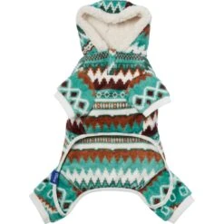 Frisco Fairisle Cozy Plush Fleece Dog & Cat PJs, Green -Pet Supplies Discount Store 719054 PT5. AC SS1800 V1692720277