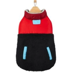 Frisco Medium Weight Retro Colorblock Mixed Media Dog & Cat Coat -Pet Supplies Discount Store 719462 PT3. AC SS1800 V1692978911