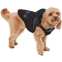 Frisco Medium Weight Faux Leather Dog & Cat Parka With Faux Fur Trimmed Hood, Black 12 Frisco Medium Weight Faux Leather Dog & Cat Parka With Faux Fur Trimmed Hood, Black -Pet Supplies Discount Store 719798 PT2. AC SS1800 V1703184628