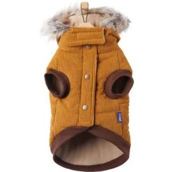 Frisco Heavy Weight Lux Corduroy Insulated Dog & Cat Coat With Fur Trimmed Hood -Pet Supplies Discount Store 719966 PT4. AC SS1800 V1692978846