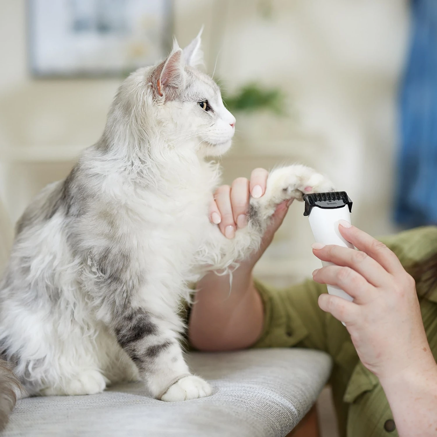 Rechargeable Cordless Cat & Dog Hair Clipper, White 7 Rechargeable Cordless Cat & Dog Hair Clipper, White - Image 5