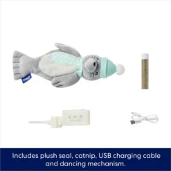 Frisco Holiday Interactive Flopping Seal Electronic Cat Toy With Catnip -Pet Supplies Discount Store 740102 PT2. AC SS1800 V1695046543