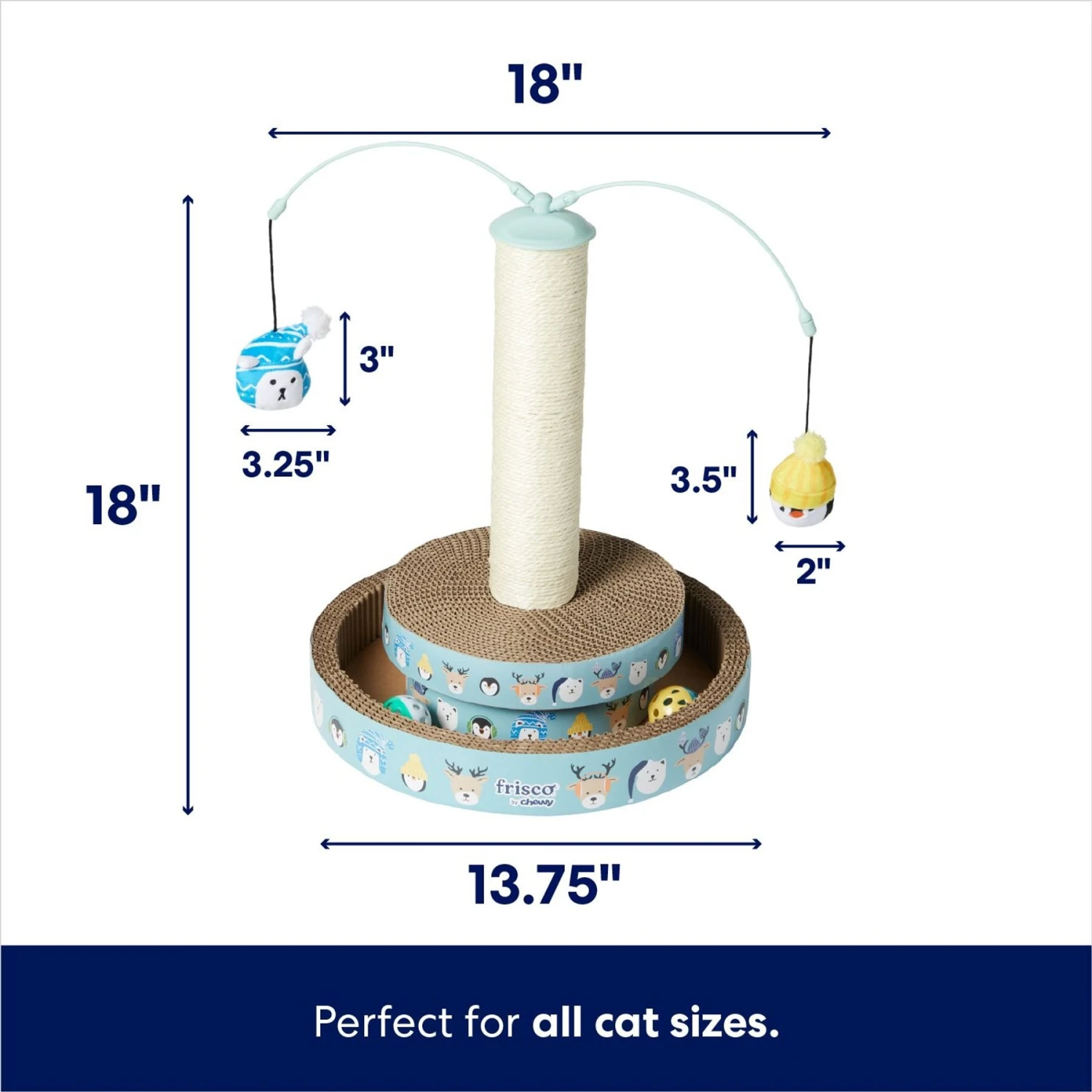 Frisco Holiday Arctic Friends Interactive Scratcher Cat Toy With Catnip 4 Frisco Holiday Arctic Friends Interactive Scratcher Cat Toy With Catnip - Image 2