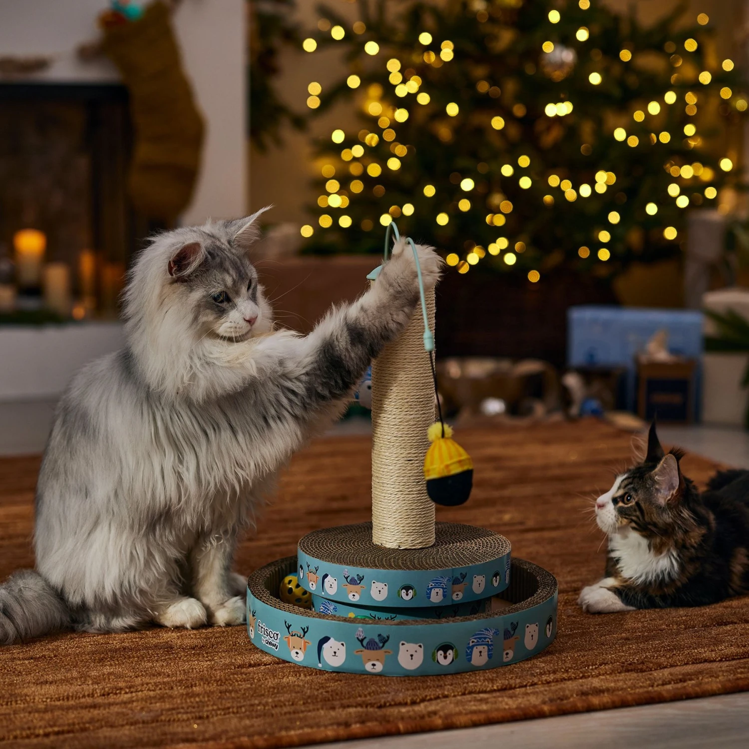 Frisco Holiday Arctic Friends Interactive Scratcher Cat Toy With Catnip 5 Frisco Holiday Arctic Friends Interactive Scratcher Cat Toy With Catnip - Image 3