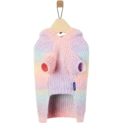Frisco Soft Multi Stripe Ombre Dog & Cat Hooded Sweater -Pet Supplies Discount Store 742838 PT4. AC SS1800 V1693233980