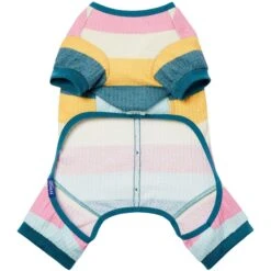 Frisco Cozy Waffle Knit Dog & Cat PJs, Stripe -Pet Supplies Discount Store 744246 PT5. AC SS1800 V1692976973