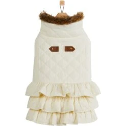 Frisco Medium Weight Quilted Ruffle Tiered Dog & Cat Dress -Pet Supplies Discount Store 744262 PT3. AC SS1800 V1692978554