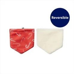 Frisco Reversible Candy Cane Cozy Knit Faux Fur Dog & Cat Pullover Bandana, 1 Count -Pet Supplies Discount Store 745294 PT3. AC SS1800 V1694793502