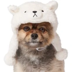 Frisco Plush Polar Bear Dog & Cat Hat -Pet Supplies Discount Store 745614 PT2. AC SS1800 V1694802014