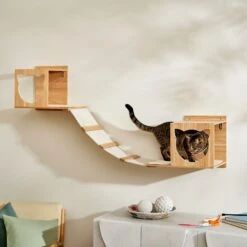 Frisco Cushioned Wall Mounted Cat Wall Shelf & Frisco Cat Silhouette With Bridge Wall Mounted Cat Wall Shelves -Pet Supplies Discount Store 785550 PT5. AC SS1800 V1677600274