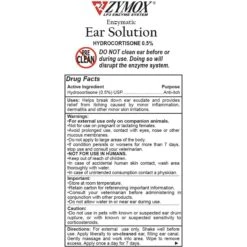 Zymox Ear Infection Solution With .5% Hydrocortisone For Dogs & Cats, 1.25-oz Bottle & Frisco Ear Wipes For Dogs, 100 Count -Pet Supplies Discount Store 808334 PT3. AC SS1800 V1679065302