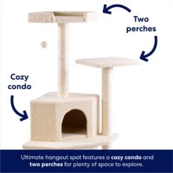 Frisco 52-in Faux Fur Cat Tree & Condo -Pet Supplies Discount Store 92261 PT3. AC SS1800 V1667227606
