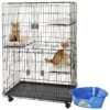 Frisco Collapsible Wire Cat Cage Playpen & Van Ness High Side Corner Cat Litter Pan, Blue -Pet Supplies Discount Store 933382 MAIN. AC SS1800 V1692304957