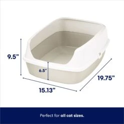 Frisco Open Top Cat Litter Box With Rim, Large & Frisco Plastic Litter Scooper With Caddy -Pet Supplies Discount Store 947526 PT2. AC SS1800 V1693600215