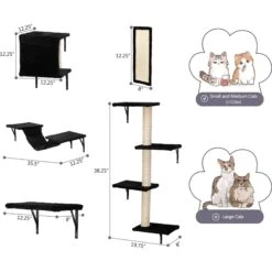 Coziwow Wall Mounted Shelves Set Cat Tree & Frisco Wooden Wall Mounted Stainless Steel Cat Feeding Station With Bowl 13 Coziwow Wall Mounted Shelves Set Cat Tree & Frisco Wooden Wall Mounted Stainless Steel Cat Feeding Station With Bowl -Pet Supplies Discount Store 947694 PT2. AC SS1800 V1693921596