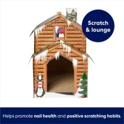 Frisco Holiday Log Cabin Cardboard Cat House & Frisco Holiday Santa's Workshop Cardboard Cat House -Pet Supplies Discount Store 986198 PT3. AC SS1800 V1698257736