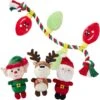 Frisco Holiday Santa's Helpers Plush Squeaky Dog Toy, 3 Count & Frisco Holiday Lights Plush With Rope Squeaky Dog Toy -Pet Supplies Discount Store 986206 MAIN. AC SS1800 V1698258117