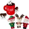 Frisco Holiday Santa's Helpers Plush Squeaky Dog Toy, 3 Count & Frisco Holiday Hot Cocoa Hide & Seek Puzzle Plush Squeaky Dog Toy -Pet Supplies Discount Store 986230 MAIN. AC SS1800 V1698258405