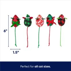 Frisco Holiday Santa Hat & Mistletoe Cat Tracks Cat Toy & Frisco Holiday Mice Cat Toy With Catnip, 5 Count -Pet Supplies Discount Store 986278 PT6. AC SS1800 V1698258116